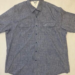 Izod Men's Casual Navy Button Down Shirt